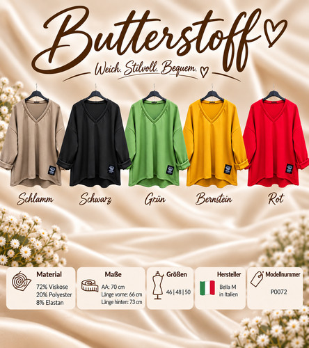 Butterstoff pullover mit - butterstoff,