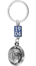 FC Schalke 04 S04 Schlüsselanhänger Retro-Ball Fußball Blau