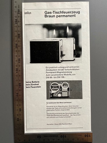 Braun gas tischfeuerzeug - gas,