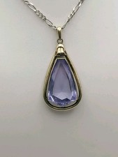 Walzgold Anhänger von Rodi +  Wienenberger AM Double Lila Stein Pendant Violett 