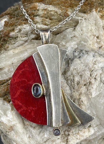 925 silber designer anhänger - silber,