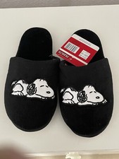 Snoopy Damen Schlappen kuschelig schwarz NEU Pantoffeln 36/37