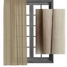 Leinen Gardine Vorhang 140x245