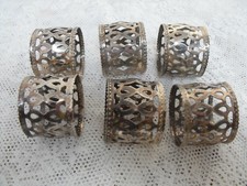 6 alte seltene Serviettenringe