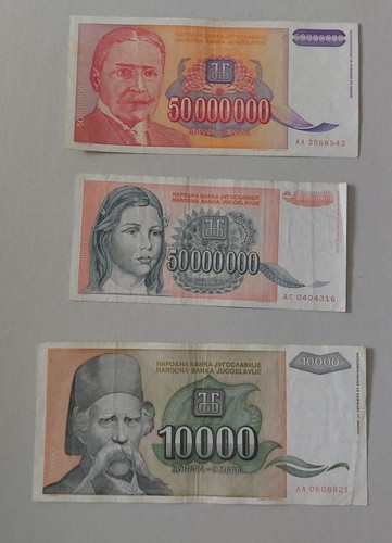 Banknoten lot jugoslawien - banknoten,