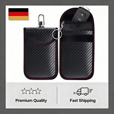 2x Schlüssel Keyless Go Schutz RFID Funk Blocker Tasche Etui Hülle Rutschfe Auto