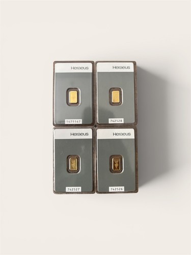 Goldbarren heraeus 4x1 gramm - goldbarren,