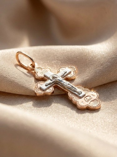 585 rotgold kreuz russisch - rotgold,