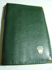 ROLEX BRIEFTASCHE/KARTENETUI Leder in Grün mit Krone! RETRO aus den 80ern! RAR!
