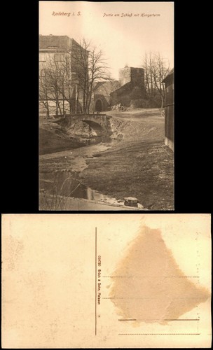 Ansichtskarte radeberg schloß - ansichtskarte,
