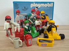 Playmobil System 3523 Klicky 2xRennwagen mit Zubehör gebraucht  & mit OVP Retro