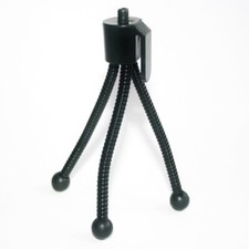 Tisch-Stativ Mini Kamera schwarz flexibel Tripod Dreibein Webcam Photo Foto 12cm