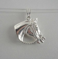 Pferde Anhänger Pferdekopf Pferd Reiter Reitsport Kinder Pony Silber 925/-