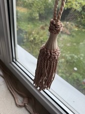 2 Raffhalter Quaste Kordel  Barock Stil Gardinenhalter Gardinendeko Gold/rosa