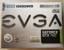 EVGA GeForce GTX 760, 2GB, ACX, SC Superclocked, GPU Boost 2.0, OVP, Top Zustand