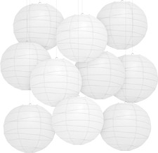 Papierlaternen weiß 20cm - papierlaternen,