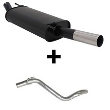 NOVUS SPORTAUSPUFF VW GOLF 3 Endschalldämpfer 1x60 inkl. Verbindungsrohr MK3-V