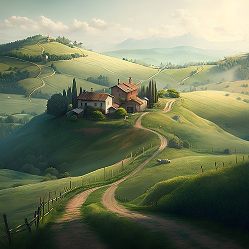 Wandbild schöne landschaft - wandbild:,