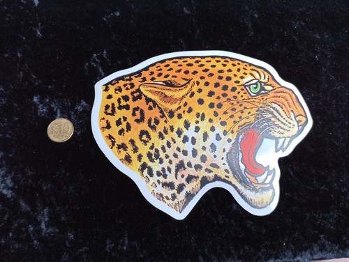 Vintage auto aufkleber leopard - vintage,
