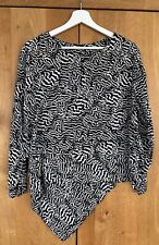 Damen Bluse schwarz weiß Muster Designer BITTE KAI RAND Größe L