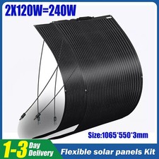 240W Flexibel Solarmodul Solarpanel Monokristallin für Wohnmobil Balkonkraftwerk