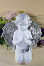 Deko Engel  "Silver" betend -