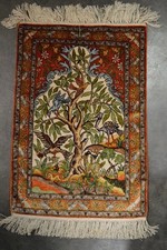 Seidenteppich Vintage ca 92x54 cm