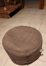 Baumwolle / Jute Pouf  Sitzpouf Sitzkissen 50x30(hoch) cm