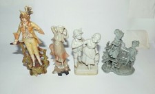 Thüringen 4x Figur Bunt Porzellan Knabe am Obst Korb Blumen Mädchen Chip 19643