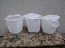 3 Stück Hünersdorff Industrie Eimer 12 L. eckig mit Deckel Lebensmittel geeignet