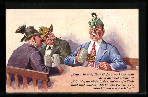 Künstler trinker am - künstler-ak,