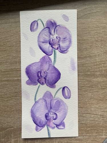 Orchideen aquarellbild - orchideen,