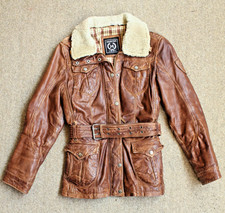 Mauritius Lederjacke Damen, Piloten-Stil, Cognac, Gr.xx, sehr guter Zustand
