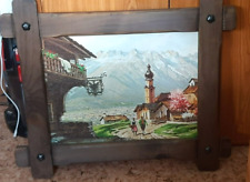 Bild +Landschaftsbild - Österreich *Holzrahmen+ 60/70er Jahre/58 cm x 40,5 cm