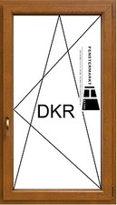  Fenster 1 Kunststoff golden oak  5 Kammer 0,7Ug 3-fach Glas 1flü. Dreh Kipp