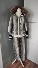 Bogner Skianzug Daunenjacke Zweiteiler Skijacke 36/S schwarz weiß  Echtpelz 36/S
