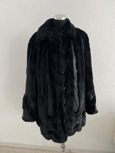 Kunstfell echt leder jacke - kunstfell,