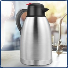 Thermoskanne 2L Isolierkanne Kaffeekanne Thermosflasche Teekanne Edelstahl