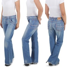 Damen Bootcut Hose Hüfthose