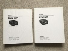 Für SONY "BVW-50P" (Betacam SP) -  SERVICE MANUAL ( Maintenance Manual Vol.1+2 )