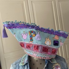 Narrenkappe Glitzer Hühnchen Unikat Hut Karneval Fasching unisex Für Große Köpfe