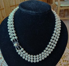 Perlenkette 3-reihig,750er