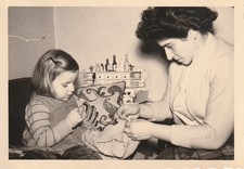 Vintage foto frau mit kind - vintage,