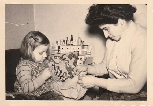 Vintage foto frau mit kind - frau,