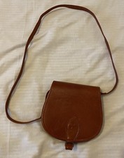 Vintage Hipster Boho Ledertasche Camel Cognac TOP Echtes Leder Saddle Bag