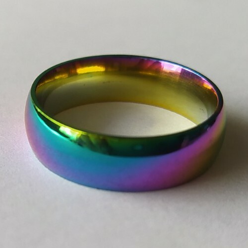 Regenbogen ring 6mm - 🌈,