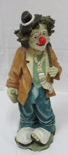 Clownfigur groß 35 cm Landstreicher Deko Keramik Vintage