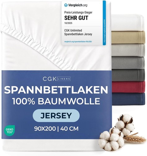 Spannbettlaken jersey 90x200 - jersey,