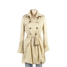 KHUJO Mantel Parka Trenchcoat Raffung Beige Gr. M 38