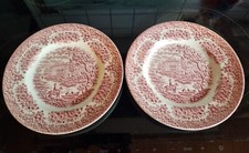 2 Teller Eit English Ironstone Rot Ø  cm Kuchenteller